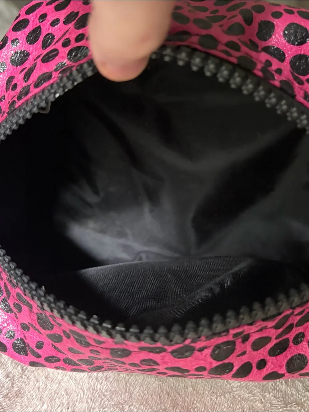 Kenneth Cole Reaction Pink and Black Leopard Cosmetic Pouch